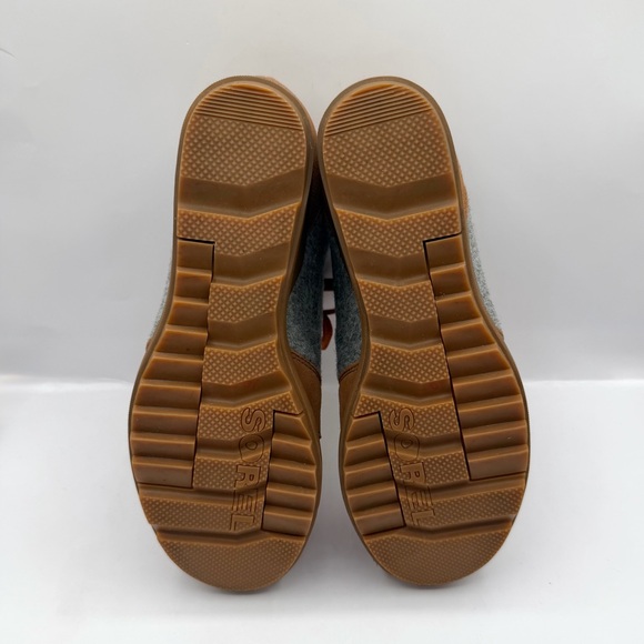 Sorel Evie Wedge Ankle Bootie Lace Waterproof Velvet Tan Suede Size 9.5 - Picture 7 of 7